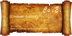 Csekme Enikő névjegykártya