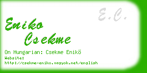 eniko csekme business card