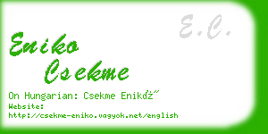 eniko csekme business card